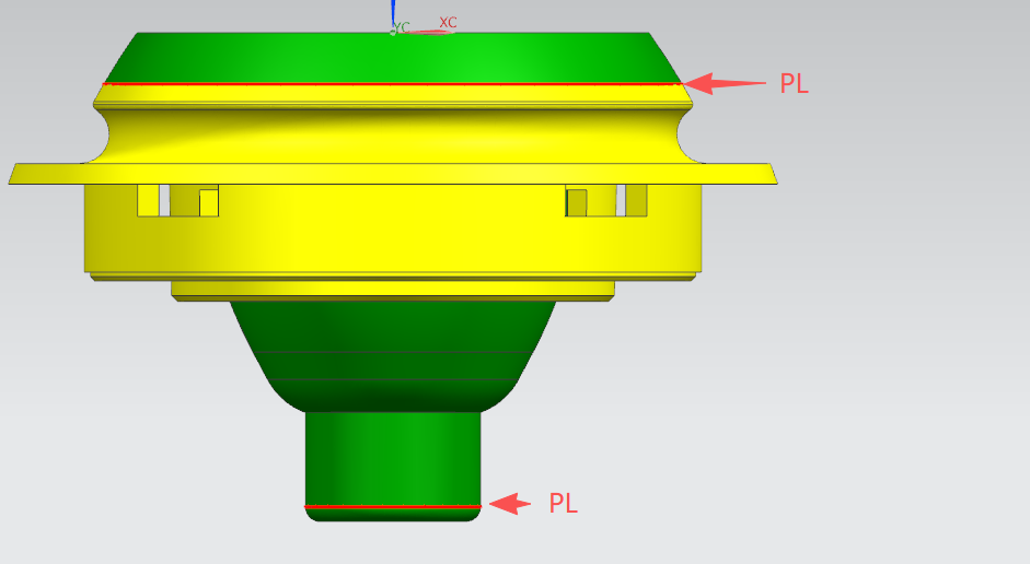 Engineering side view for primer-free LSR plus PC bonding case