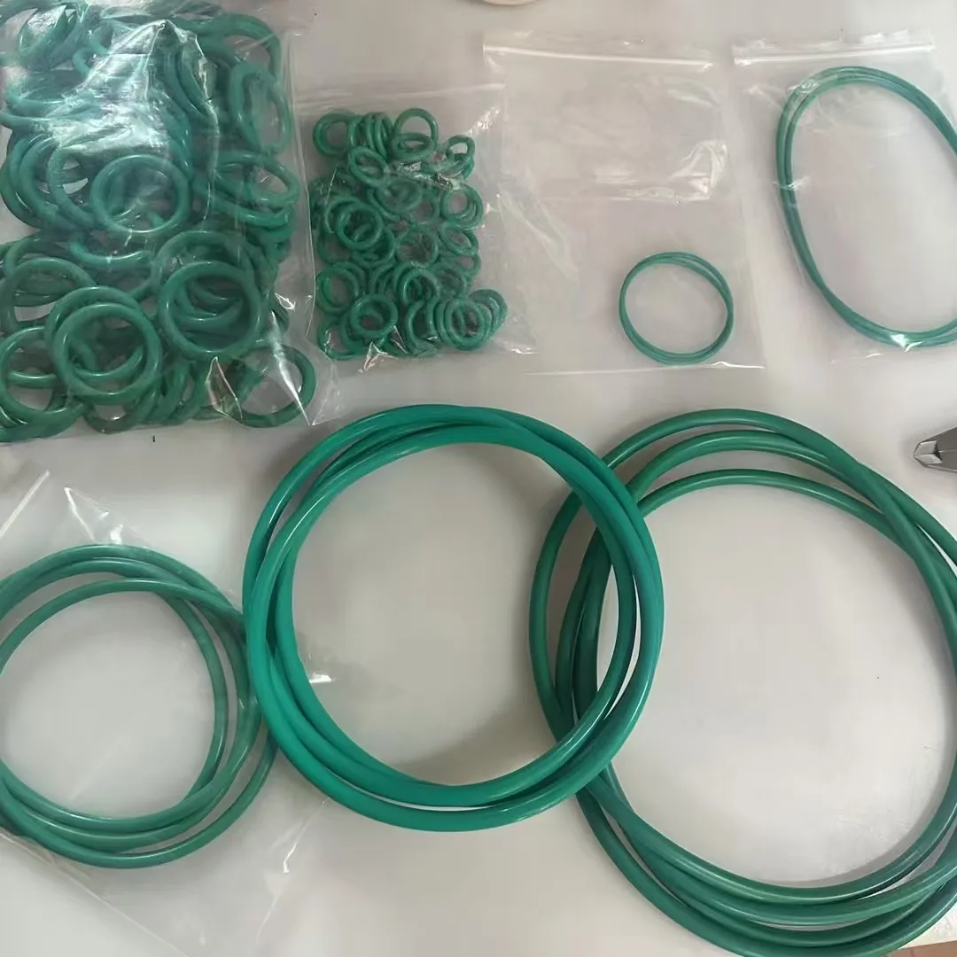 Custom green elastomer sealing rings for oil-seal material selection projects